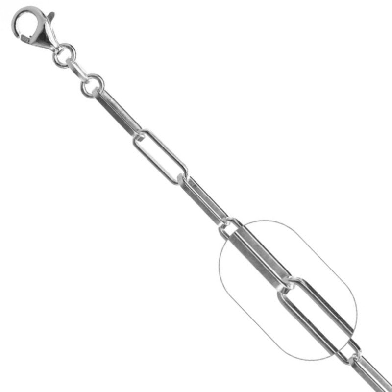 Cadena fina con eslabón paperclip 40 cm